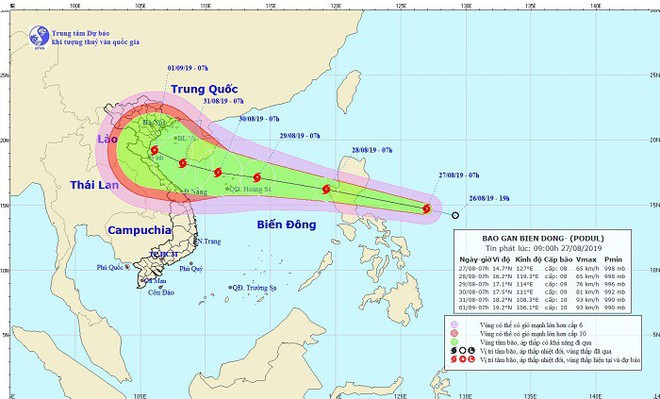 Bão Podul sẽ đổ bộ vào nước ta đúng dịp nghỉ lễ Quốc khánh 2/9? - Ảnh 1.