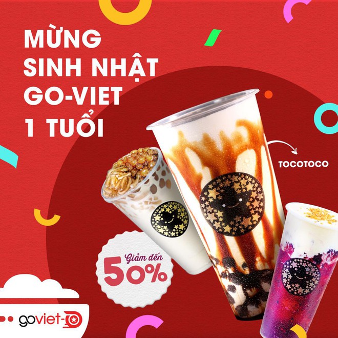 Một loạt các thương hiệu trà sữa đình đám đang đồng loạt giảm giá tận 65% mừng GoViet sinh nhật 1 tuổi - Ảnh 3.