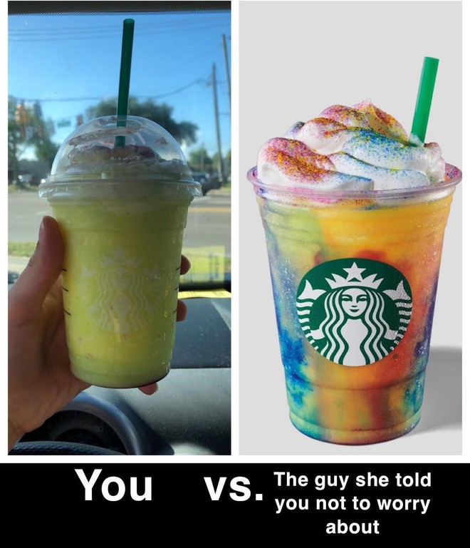Bi h&agrave;i m&oacute;n c&agrave; ph&ecirc; sống ảo của Starbucks: Quảng c&aacute;o đủ bảy sắc cầu vồng, về đến tay chỉ c&ograve;n m&agrave;u cỏ &uacute;a buồn h&eacute;o hắt - Ảnh 6.