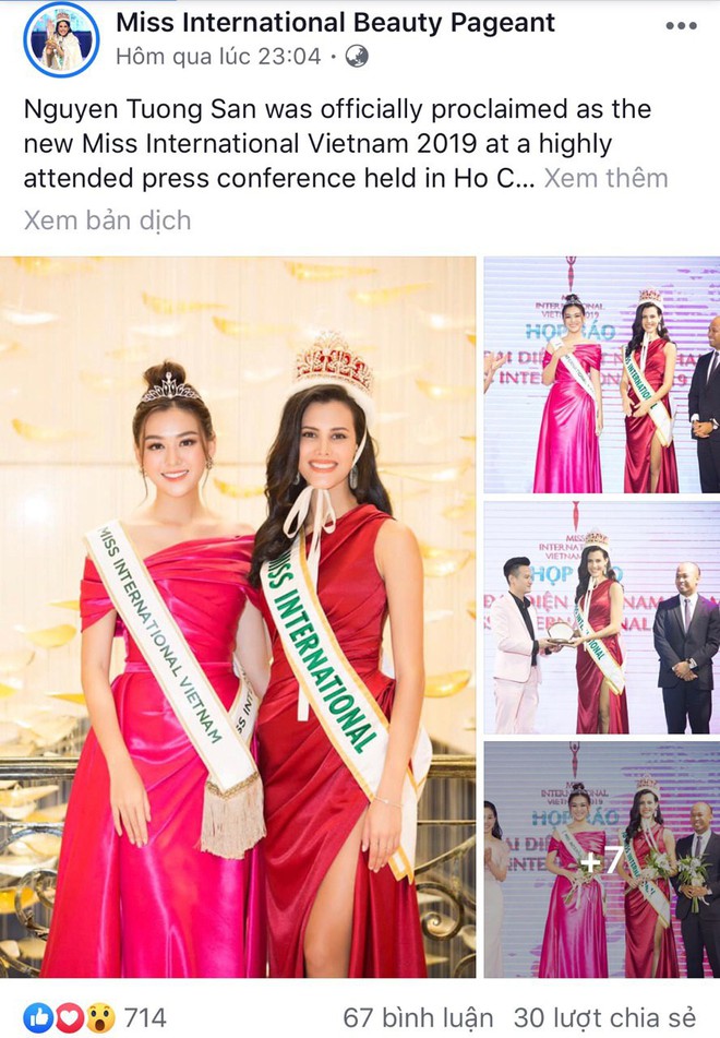 Xuất hiện trên trang chủ Miss International, Tường San được fan quốc tế dành lời khen có cánh vì nhan sắc đáng gờm - Ảnh 1.