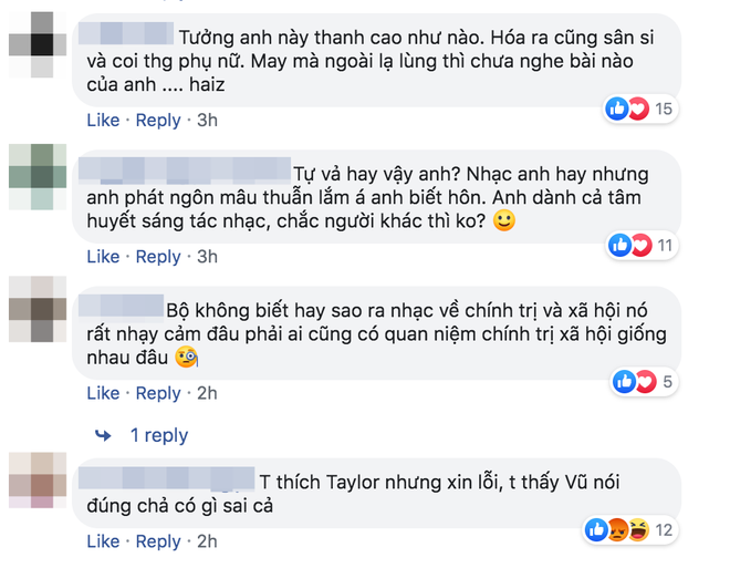 Lời nói không đi cùng hành động của Vũ bị phản dame kịch liệt, dân mạng nhận xét: Cũng sáng tác về tình yêu mà còn chỉ trích Taylor Swift, lạ lùng Vũ hỡi - Ảnh 11.