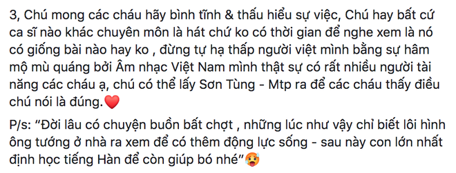 Bị nghi đạo nhạc bản hit của Taeyeon, Vũ Duy Khánh xưng chú - cháu với fan Kpop và lấy Sơn Tùng ra đáp trả - Ảnh 6.