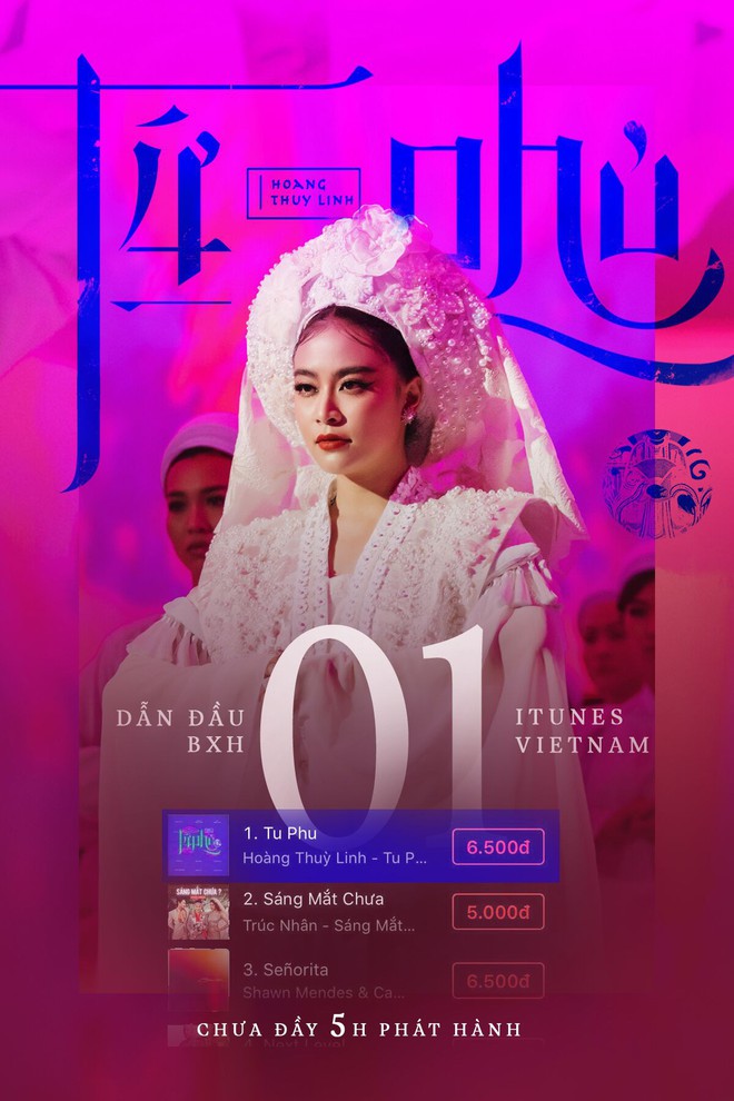 Chưa đầy 5 giờ phát hành, Tứ Phủ của Hoàng Thuỳ Linh leo thẳng quán quân BXH iTunes Việt Nam - Ảnh 1.
