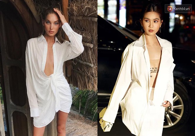 Đụng style tới 3 lần là Ngọc Trinh vô tình mặc giống hay cố ý copy thiên thần Elsa Hosk? - Ảnh 4.