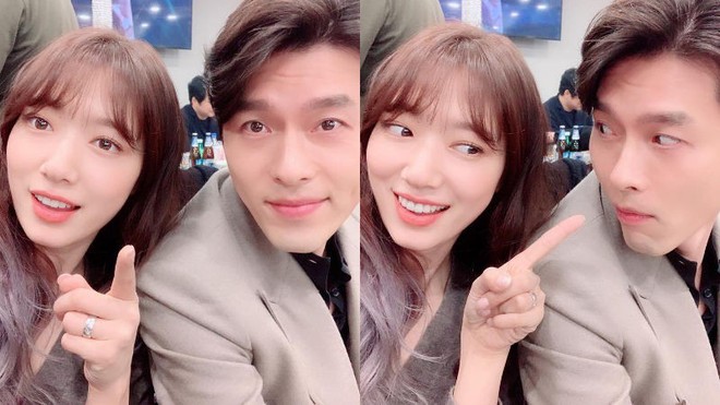Ảnh cũ hot lại: Hyun Bin bị t&oacute;m sống nh&igrave;n Park Shin Hye đắm đuối ở hậu trường Hồi Ức Alhambra? - Ảnh 2.