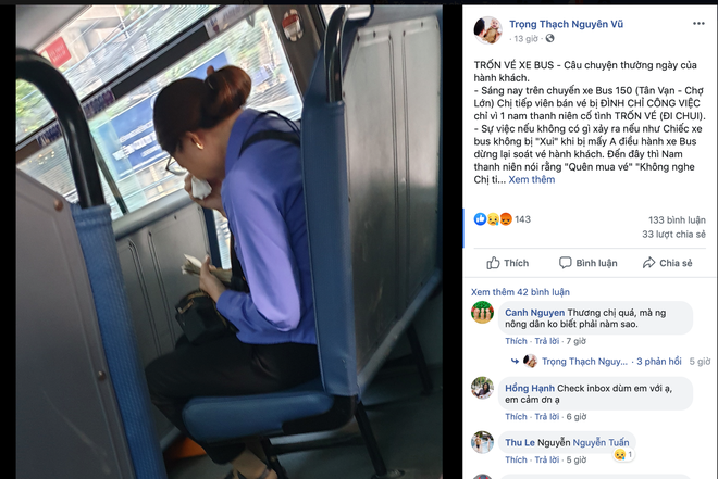 Nữ phụ xe buýt ở Sài Gòn được trở lại làm việc nhưng vẫn bị phạt do để hành khách quên mua vé - Ảnh 1.