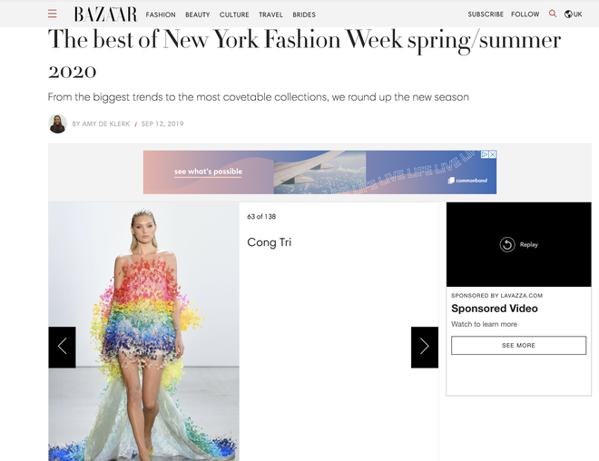 Lên Vogue đã quen, lần này có đến 6 hạt sương của Công Trí được Harpers Bazaar khen là đỉnh nhất NYFW - Ảnh 1.