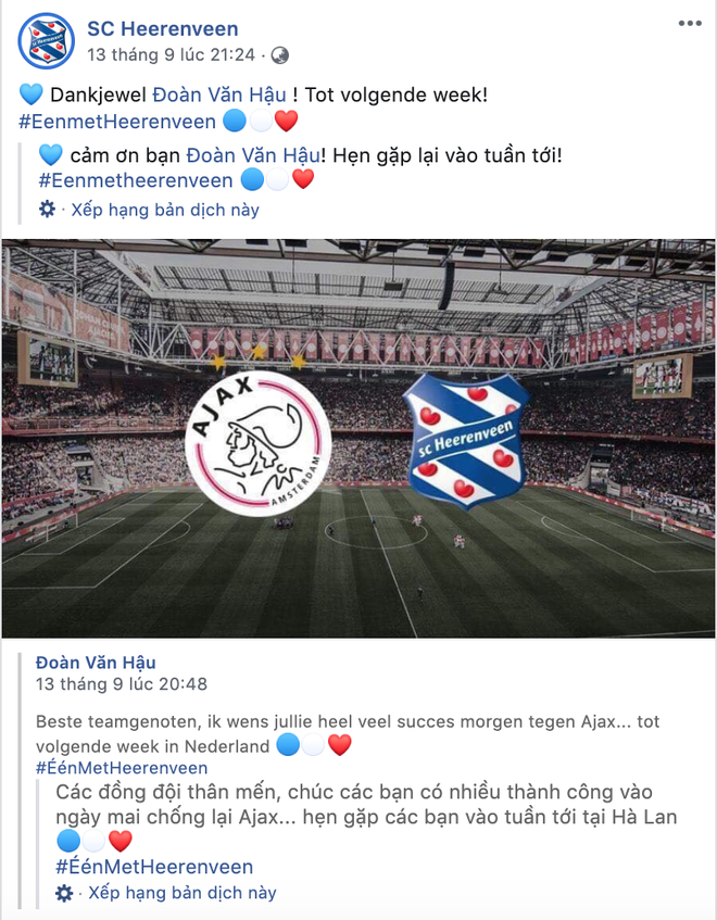 Đoàn Văn Hậu thức đêm cổ vũ SC Heerenveen trong ngày đối đầu đội bóng số 1 Hà Lan - Ảnh 2.