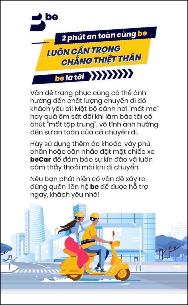 Dư luận tranh cãi với thông báo của beBike nhắc khách hàng chuyện ăn mặc, đại diện be lên tiếng: Diễn đạt chưa được rõ ràng gây nên hiểu lầm - Ảnh 1.