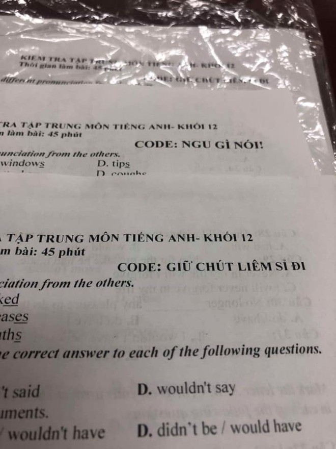 Cách đặt mã đề kiểm tra một tiết bá đạo của giáo viên dạy Tiếng Anh: Giữ chút liêm sỉ đi, hỏi han gì tầm này nữa! - Ảnh 1.