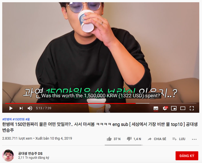 Không thể tin nổi: Youtube Hàn Quốc có trào lưu mukbang… nước lọc cực hot, bộ nước trắng có gì hấp dẫn vậy ta? - Ảnh 4.