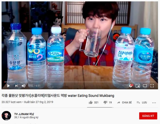 Không thể tin nổi: Youtube Hàn Quốc có trào lưu mukbang… nước lọc cực hot, bộ nước trắng có gì hấp dẫn vậy ta? - Ảnh 6.