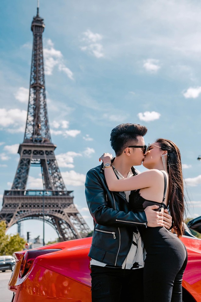 Nữ giảng viên sexy Âu Hà My cùng chồng tung bộ ảnh cưới bên siêu xe Ferrari dưới chân tháp Eiffel - Ảnh 2.