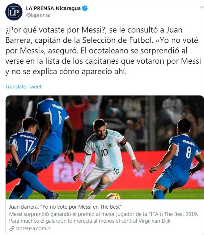 Nghi vấn FIFA hack phiếu bầu giả mạo cho Messi: &ldquo;Ch&uacute;ng t&ocirc;i kh&ocirc;ng hề bầu The Best cho Leo!&rdquo; - Ảnh 2.
