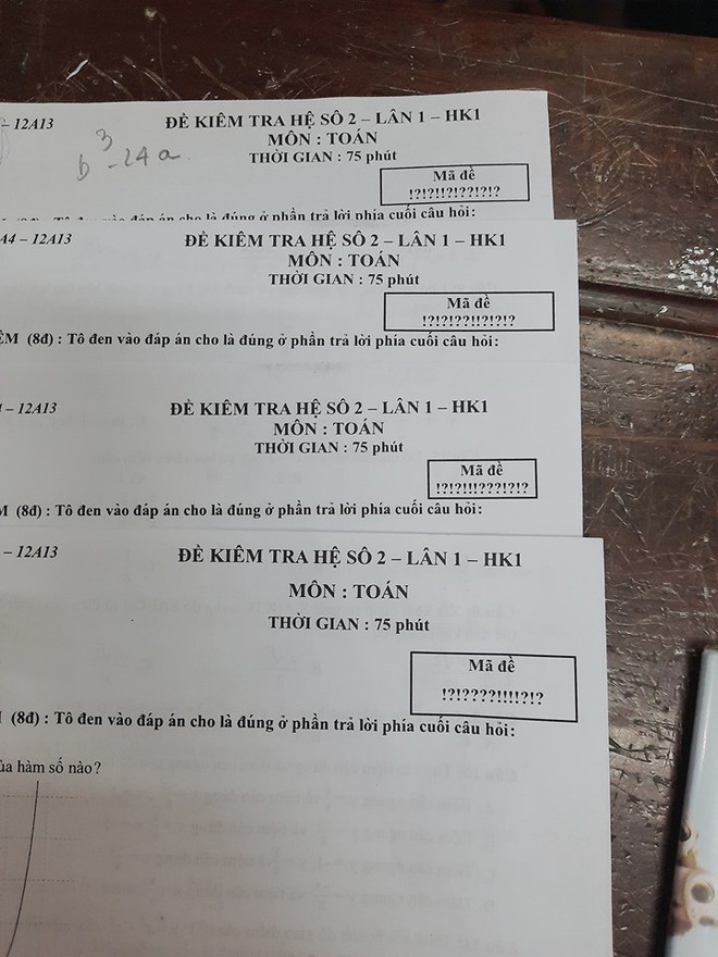 Đặt mã đề toàn hỏi chấm với chấm than, giáo viên khiến học sinh “khóc thét” không biết tìm đồng bọn cùng đề kiểu gì - Ảnh 1.