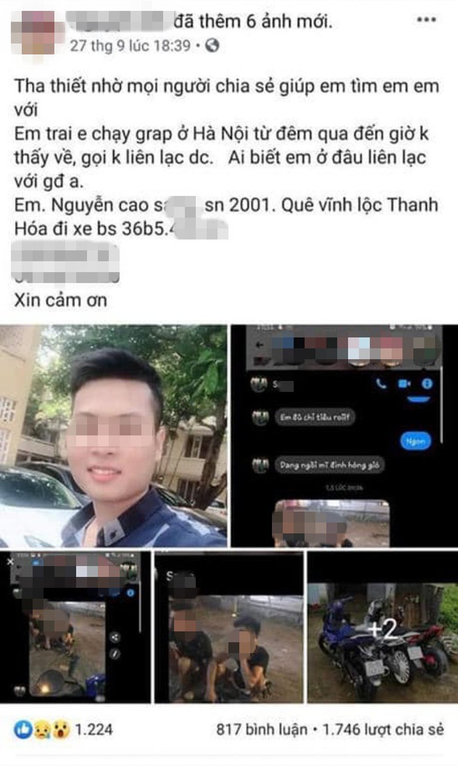 Vụ phát hiện thi thể sinh viên năm nhất chạy xe ôm: Người thân xác nhận nạn nhân đã mất tích trước đó nhiều ngày - Ảnh 1.