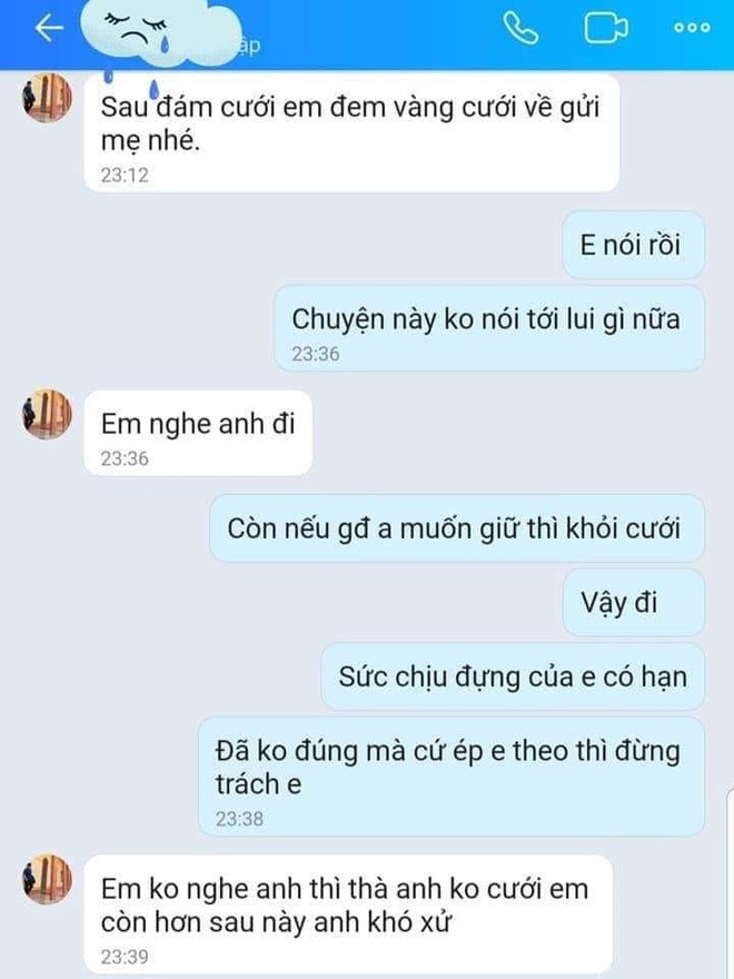Cô gái bị doạ huỷ hôn nếu không mang vàng cưới về đưa mẹ chồng, dân mạng đồng lòng khuyên bỏ đi cho khoẻ! - Ảnh 3.