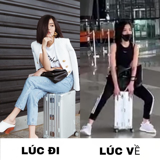Thấy ai nấy r&ocirc;m rả L&uacute;c đi hết m&igrave;nh l&uacute;c về hết hồn, B&iacute;ch Phương tự mang thời trang s&acirc;n bay của m&igrave;nh ra l&agrave;m minh họa - Ảnh 6.