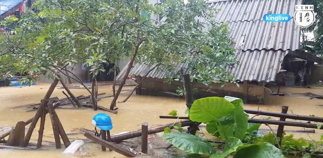 Cận cảnh tình trạng ngập lụt kinh hoàng ở Hà Tĩnh: Nước cao ngang mái nhà, tài sản người dân trôi trong biển nước - Ảnh 3.