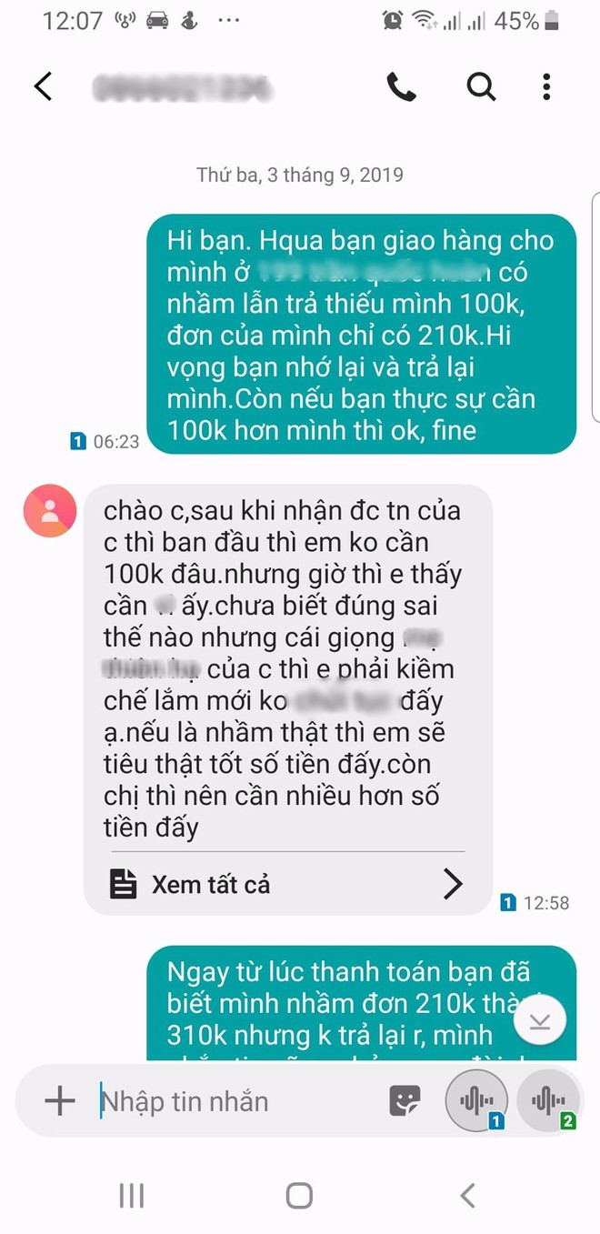 Mỉa mai shipper ăn quỵt 100k, cô gái nhận được tin nhắn phản dame: Cái giọng của chị khiến em muốn tiêu thật tốt số tiền ấy, nếu có nhầm thật! - Ảnh 3.