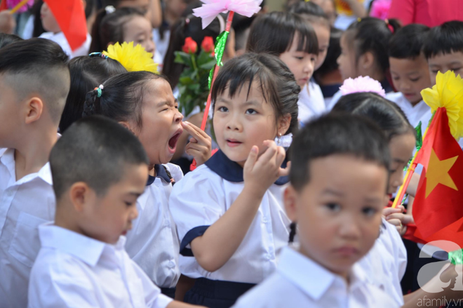 Khoảnh khắc khó quên trong lễ khai giảng sáng nay: Năm học mới bắt đầu nhưng mùa hè ngủ nướng vẫn chưa kết thúc - Ảnh 7.