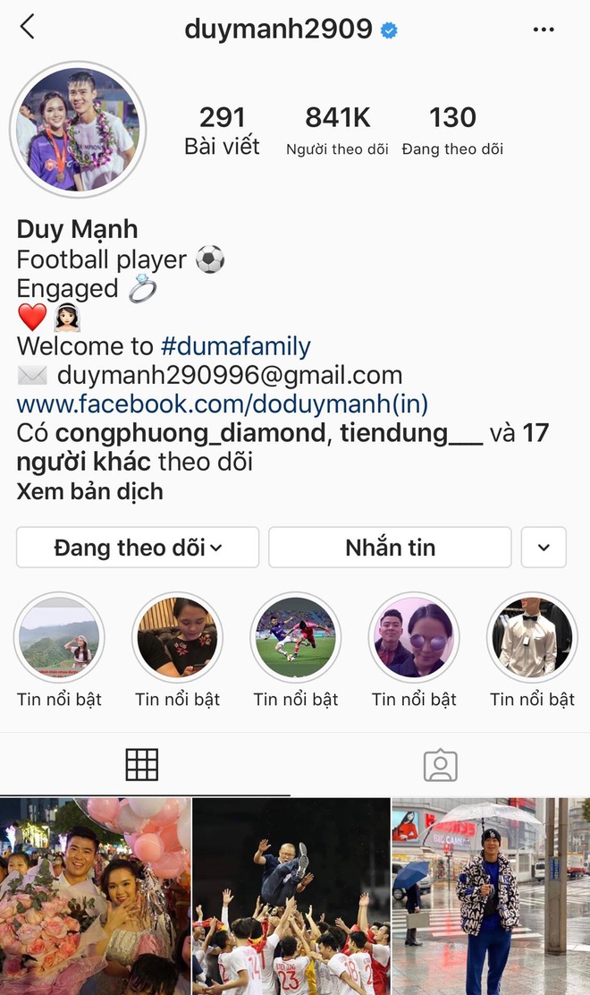 Cầu hôn thành công, Instagram Duy Mạnh liền cập nhật trạng thái đã đính hôn: Từ giờ tui là người có gia đình nha! - Ảnh 2.