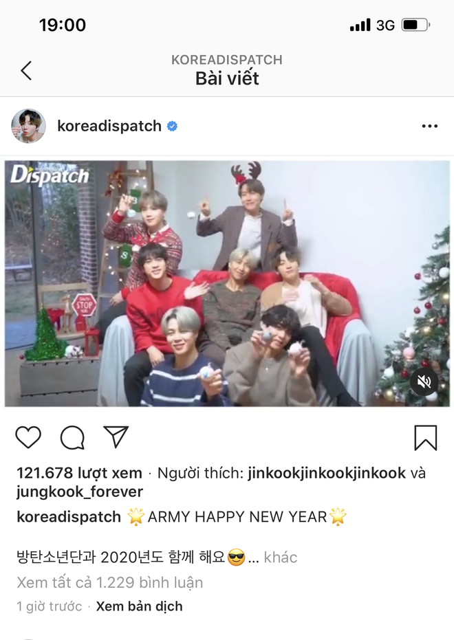 Trước giờ G, Dispatch bỗng để ảnh đại diện Jungkook và đăng mỗi BTS chúc mừng năm mới, chuyện gì đây? - Ảnh 3.