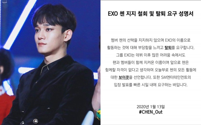 Fan Hàn hùng hổ biểu tình đòi Chen rời EXO, ai dè chỉ vài mống đến dự trong khi fan quốc tế liên tục đòi giữ nhóm 9 người - Ảnh 1.
