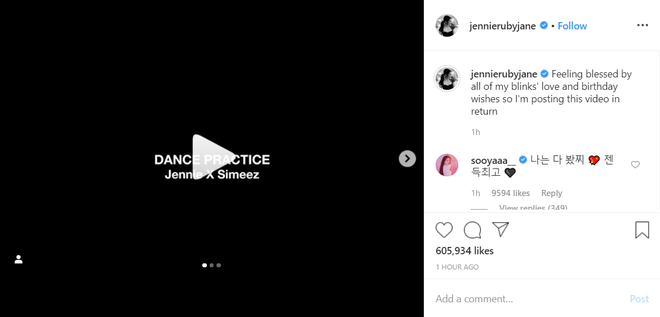 Jennie (BLACKPINK) tung video tập nhảy mừng sinh nhật, tưởng rằng “thính” vũ đạo comeback ngầu lòi ai ngờ trêu fan là chính - Ảnh 1.