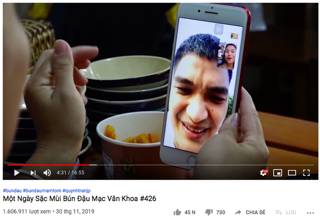 Quay clip mukbang chấm mọi thứ với mắm tôm, Quỳnh Trần JP không quên “lăng xê” cho quán bún đậu của Mạc Văn Khoa - Ảnh 4.