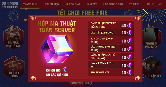 Free Fire: Garena hô hào tặng free Hộp Ma Thuật cho sự kiện Tết ...