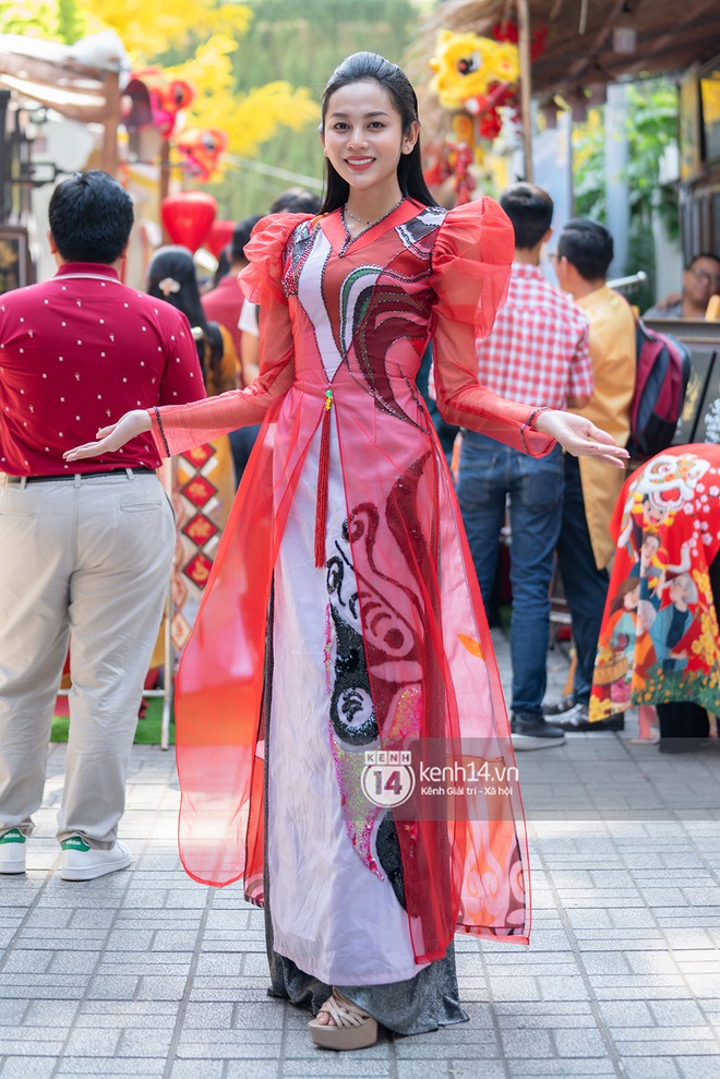 Lương Mỹ Kỳ diện áo dài đỏ rực, tươi tắn đón cái Tết đầu tiên hậu chuyển giới - Ảnh 12.