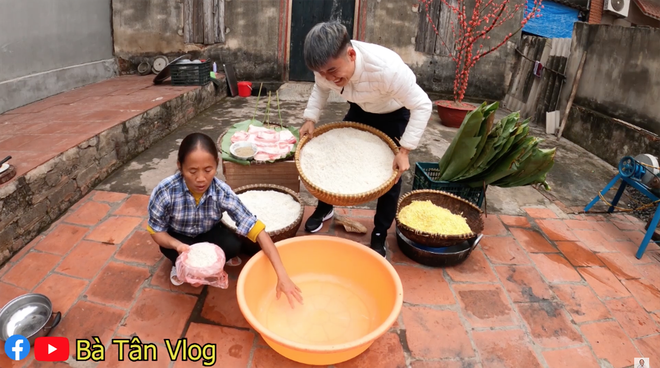 Bà Tân Vlog chơi lớn làm hẳn bánh chưng 50kg nhưng vẫn chưa gây ấn tượng bằng hương vị khi ăn - Ảnh 2.