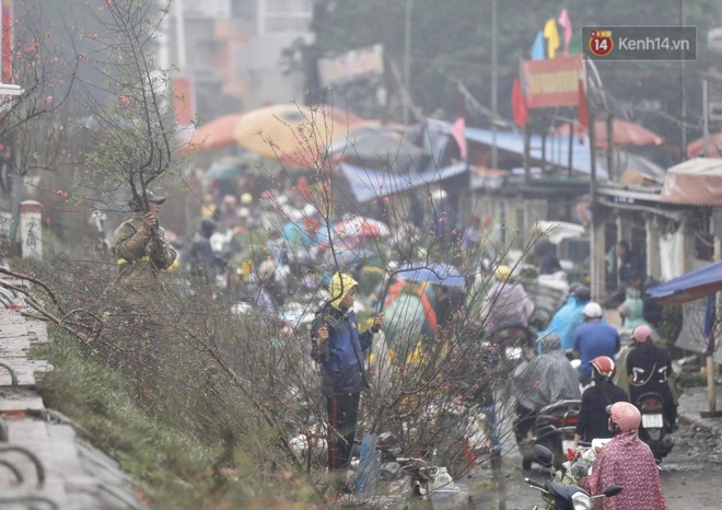 Chợ hoa Quảng An ngập trong rác, nhiều người vẫn tranh thủ đội mưa đi mua hoa Tết - Ảnh 10.