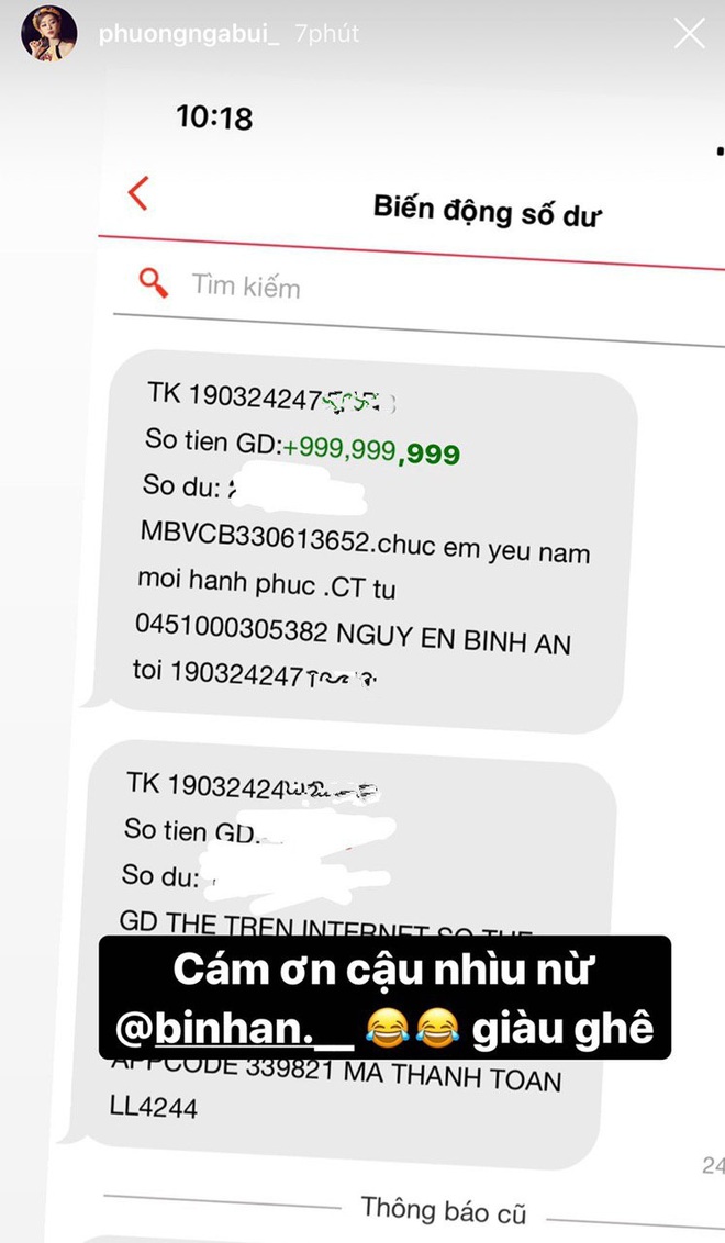 Bình An quả đúng là anh người yêu xịn nhất Vbiz khi lì xì bạn gái Phương Nga cả tỷ đồng? - Ảnh 1.