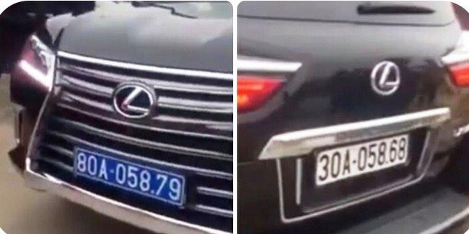 Xác minh xe sang Lexus LX570 đầu đeo biển xanh 80A, đuôi đeo biển trắng - Ảnh 1.