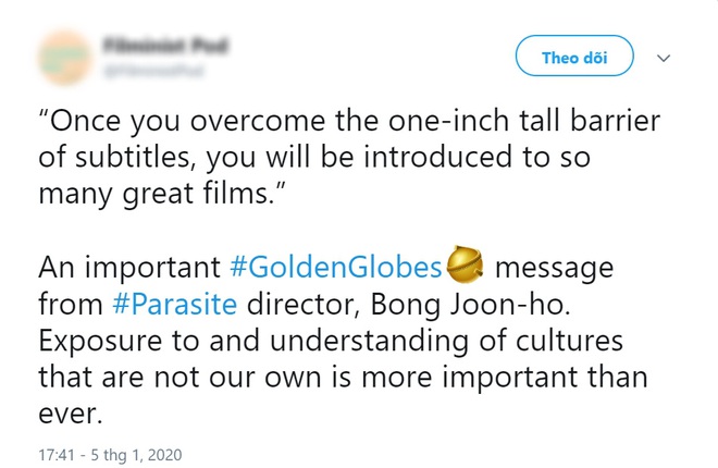 Netizen phấn khích vì Parasite thắng lớn ở Quả Cầu Vàng: Chị gái phiên dịch say sưa nhìn chú Bong đê mê y như chúng mình! - Ảnh 2.