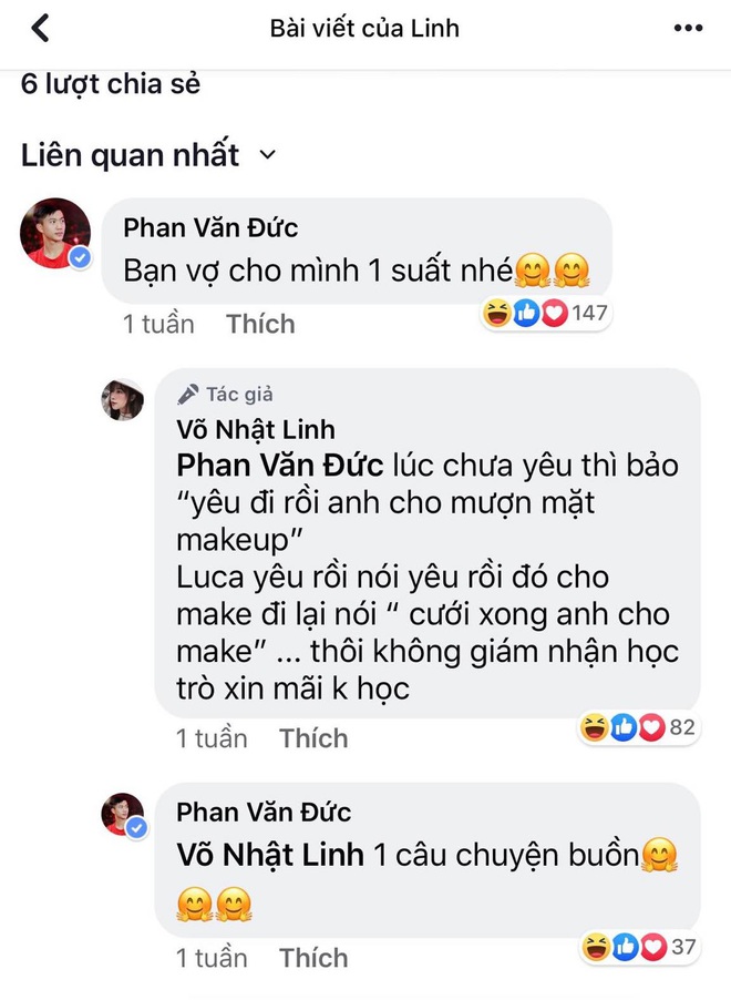 Văn Đức đon đả khen Nhật Linh l&agrave; người đẹp nhất, d&acirc;n t&igrave;nh khuy&ecirc;n: Anh lại l&agrave;m g&igrave; sai th&igrave; mau khai ra nh&eacute; - Ảnh 3.