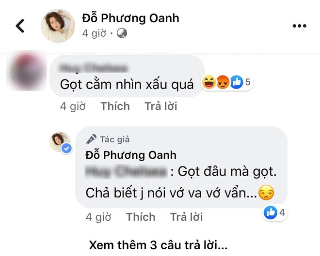 Bị netizen soi và chê bai vì mặt nhọn hoắt như vừa mới gọt, Phương Oanh bình tĩnh đáp trả cực gắt - Ảnh 2.