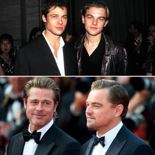 2 tài tử cực phẩm Brad Pitt và Leonardo chung khung hình sau 25 năm: Đúng là 2 người đàn ông quyến rũ nhất hành tinh! - Ảnh 1.