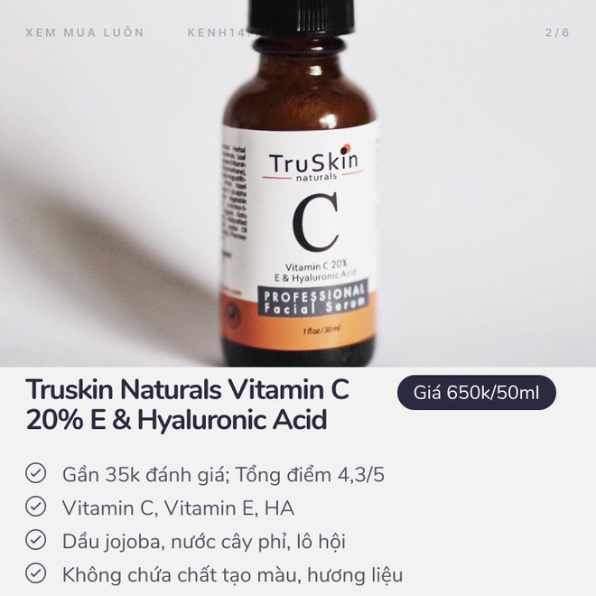 5 lọ serum vitamin C bán chạy nhất trên Amazon: Cả “núi” review tốt, làm mờ thâm và sáng da cực đỉnh - Ảnh 2.