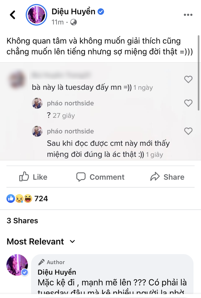 Pháo (King Of Rap) nổi điên vì bị gọi là Tuesday, đăng hẳn trạng thái dằn mặt rồi xoá vội giữa đêm - Ảnh 1.