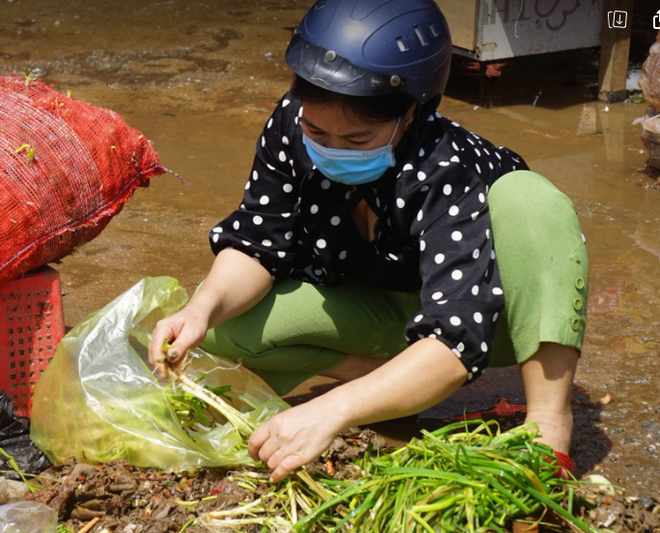 CLIP: Nước r&uacute;t, tiểu thương chợ H&agrave; Tĩnh &ldquo;chết lặng&rdquo; v&igrave; h&agrave;ng trăm tấn h&agrave;ng biến th&agrave;nh r&aacute;c - Ảnh 7.