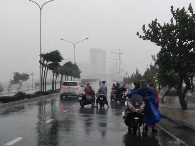 Bão đổ bộ vào Khánh Hòa, TP. Nha Trang mưa to, gió lớn, nhiều nơi mất điện - Ảnh 4.