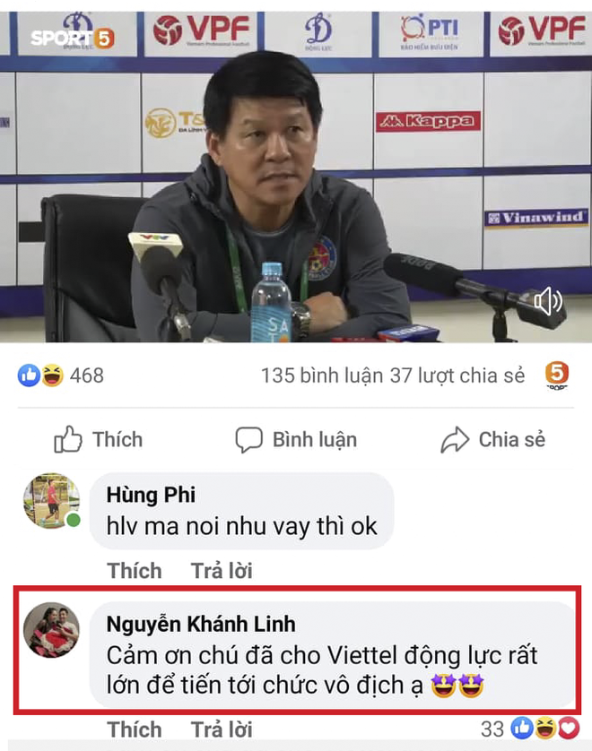 Đối thủ của Bùi Tiến Dũng nói đá để Hà Nội FC vô địch, Khánh Linh đáp trả bằng lời cảm ơn và hứa miễn phí nước rau má trọn đời - Ảnh 1.