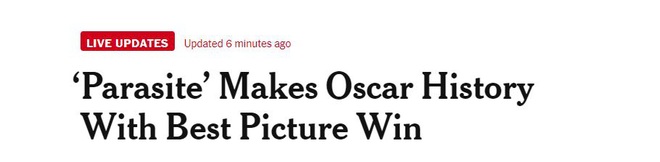 Báo chí toàn thế giới sốc nặng trước thành tích của Parasite: Oscar 2020 bị chỉ trích vì toàn trắng, cuối cùng Châu Á chiến thắng - Ảnh 8.