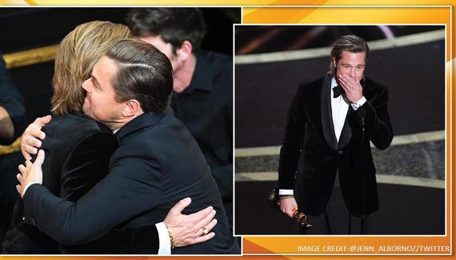 Khoảnh khắc ngôn tình hot nhất Oscar 2020: Leonardo nhìn Brad Pitt đắm đuối, tay nắm chặt tay như chỉ đôi ta tồn tại - Ảnh 3.