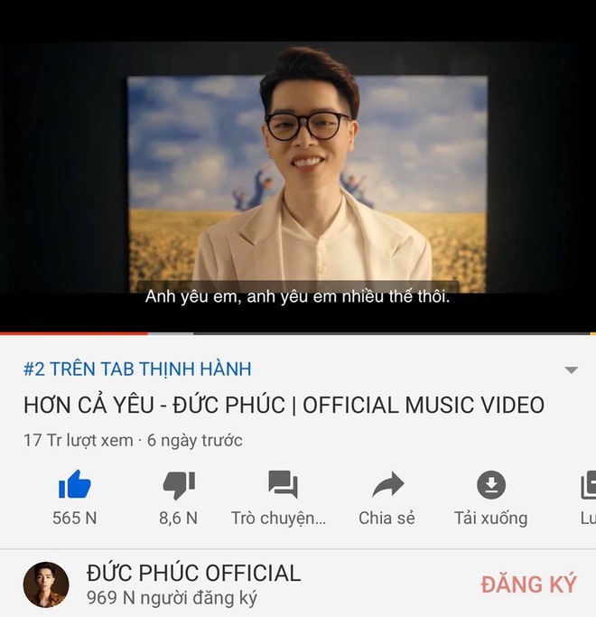 Bị K-ICM vượt mặt, Đức Phúc hô hào fan cày MV mới để trở lại top 1 trending nhưng lại lộ bằng chứng... tự luyến siêu đáng yêu - Ảnh 1.