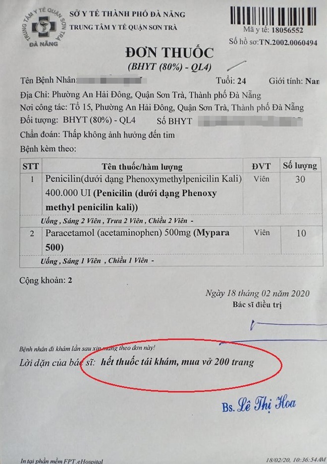  Đi khám đau lưng, bệnh nhân được bác sĩ dặn mua vở 200 trang  - Ảnh 1.