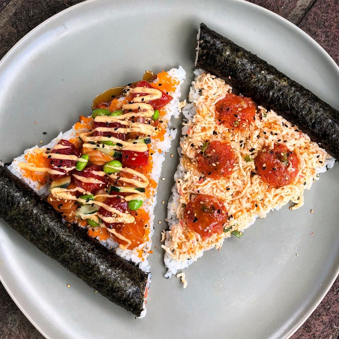 Chiếc pizza sushi đang gây bão Internet với 23 nghìn lượt share: Sự kết hợp vừa lạ vừa quen nhưng gọi tên thế nào mới đúng đây ta? - Ảnh 3.